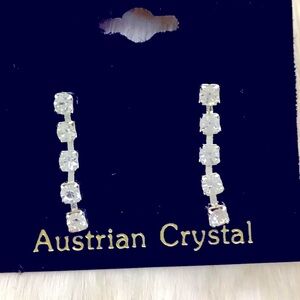 Austrian Crystal Pierced Earrings